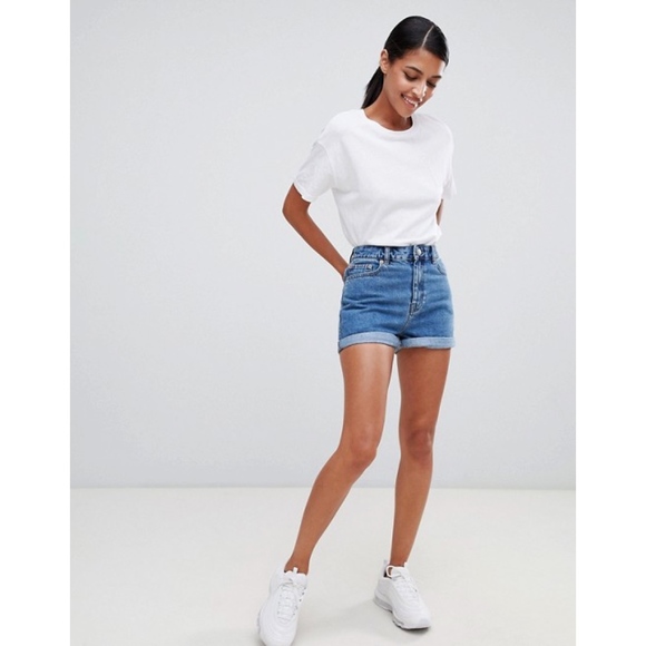 denim mom short